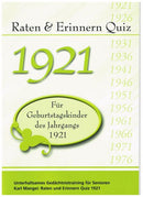 1921 Raten und Erinnern - Quiz