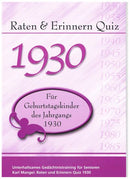 1930 Raten und Erinnern - Quiz