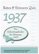 1937 Raten und Erinnern - Quiz